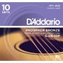 D'ADDARIO EJ26-10P - 10 компл. струн для акустической гитары, фосфор/бронза, Custom Light, 11-52