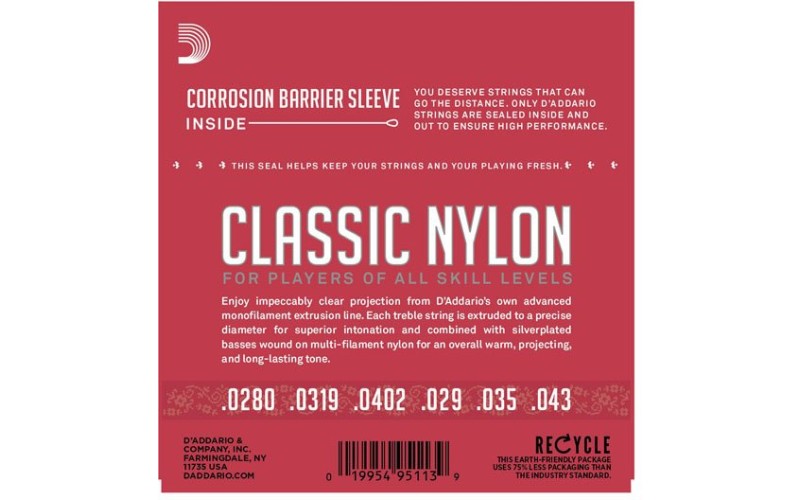 D'ADDARIO EJ27 N-3D - Струны для классической гитары