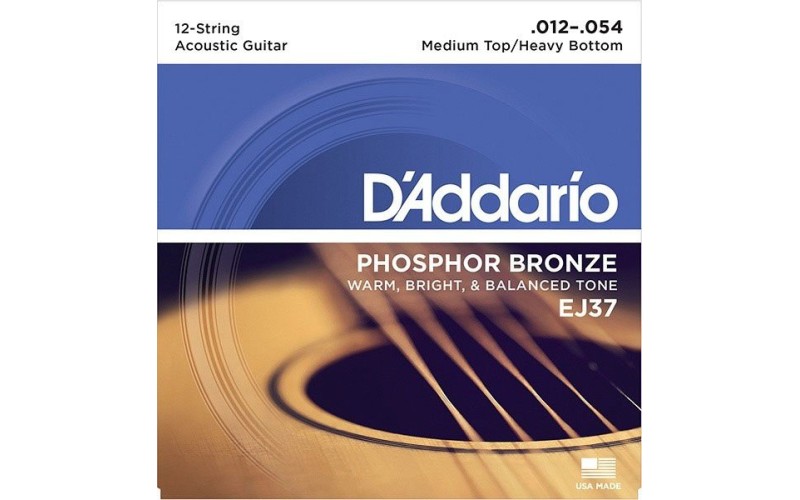D'ADDARIO EJ37 - струны для 12-струнной гитары, 12-54