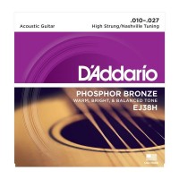 D'ADDARIO EJ38H дополнительные 6стр. для 12-струнной гитары, 10-27