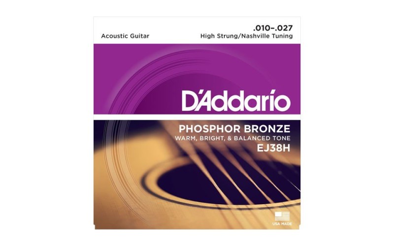 D'ADDARIO EJ38H дополнительные 6стр. для 12-струнной гитары, 10-27