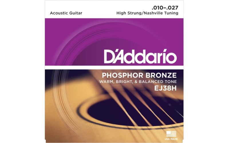 D'ADDARIO EJ38H дополнительные 6стр. для 12-струнной гитары, 10-27