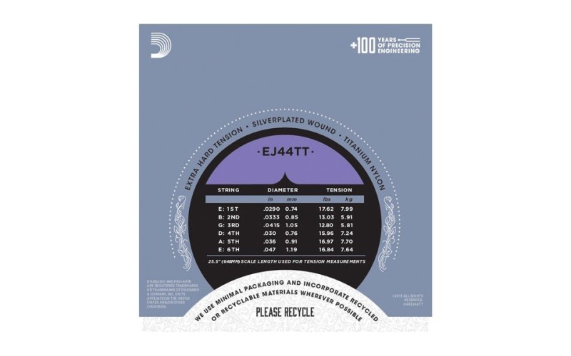D'ADDARIO EJ44TT - струны для классической гитары