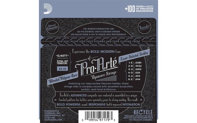 D'ADDARIO EJ45TT - струны для классической гитары