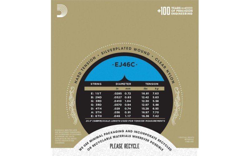 D'ADDARIO EJ46C - струны для классической гитары