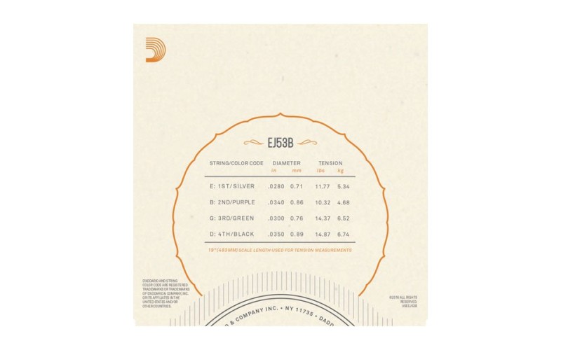 D'ADDARIO EJ53B - Струны для укулеле