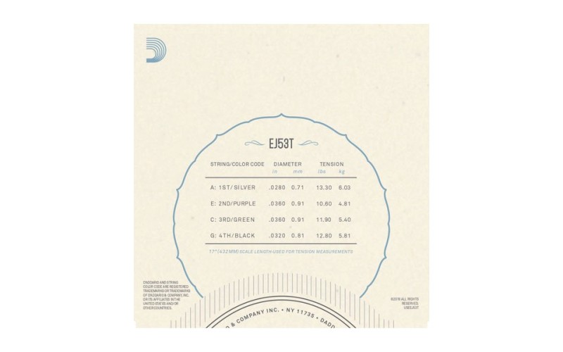 D'ADDARIO EJ53T - Струны для укулеле
