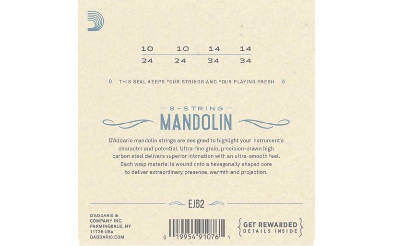 D'ADDARIO EJ62 - струны для мандолины