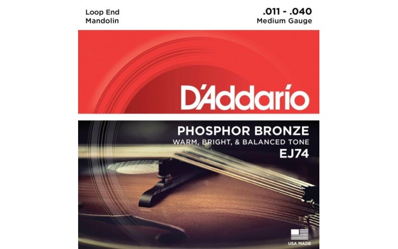 D'ADDARIO EJ74 струны для мандолины, 11-40