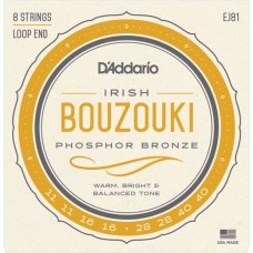 D'Addario EJ81 Комплект струн для ирландского бузуки, фосфорная бронза, 11-40