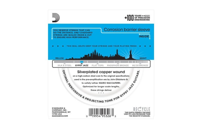 D'ADDARIO EJ83L струны для акустической гитары типа Selmer (Gypsy guitar)