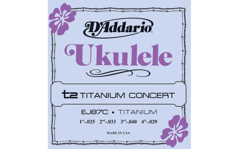 D'ADDARIO EJ87C струны для укулеле Concert, серия Titanium