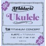 D'ADDARIO EJ87C струны для укулеле Concert, серия Titanium