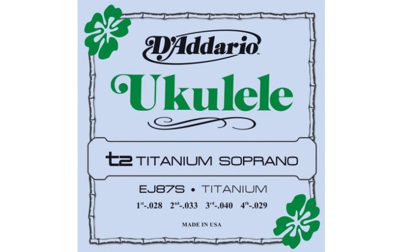 D'ADDARIO EJ87S струны для укулеле сопрано, серия Titanium
