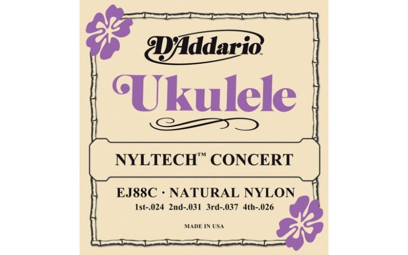 D'ADDARIO EJ88C струны для укулеле Concert, серия Nyltech