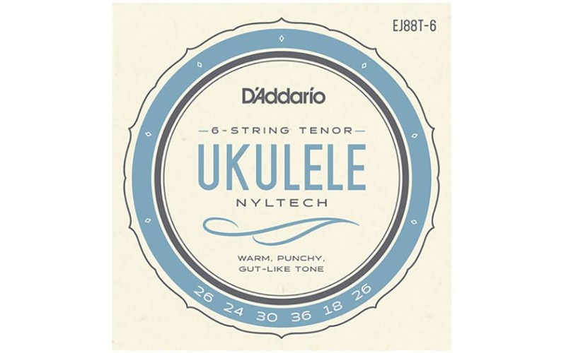 D'Addario EJ88T-6 Nyltech Комплект струн для 6-струнного укулеле тенор