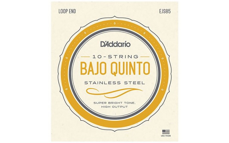 D'Addario EJS85 Bajo Quinto Комплект струн для бахо кинто, сталь, 26-76