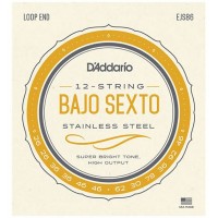 D'Addario EJS86 Bajo Sexto Комплект струн для бахо сексто, сталь, 26-92