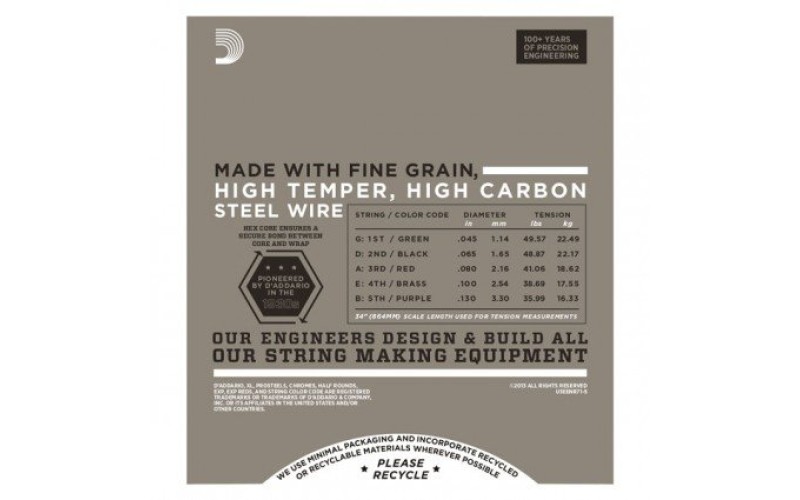 D'ADDARIO ENR71-5 - струны для 5-ти струнной бас-гитары