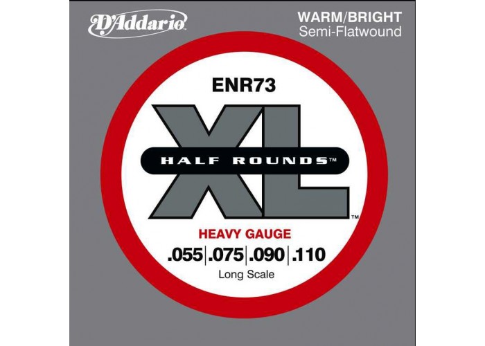 D'Addario ENR73 Half Rounds Комплект струн для бас-гитары, Heavy, 55-110