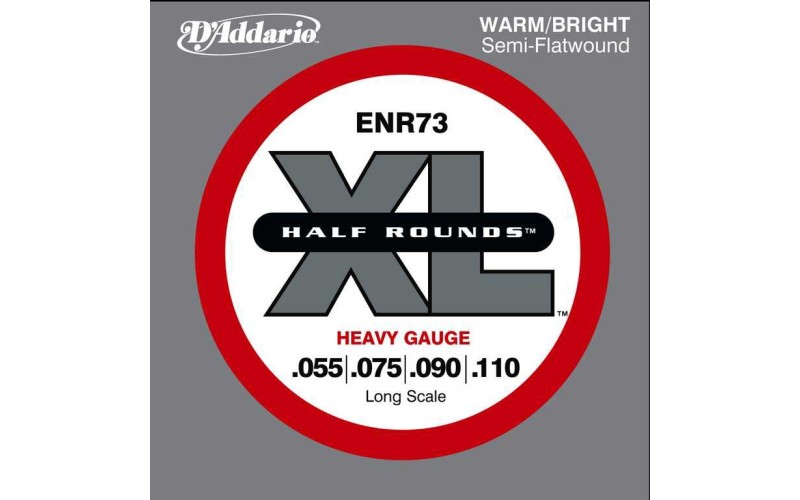 D'Addario ENR73 Half Rounds Комплект струн для бас-гитары, Heavy, 55-110