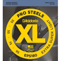 D'Addario EPS180 ProSteels Комплект струн для бас-гитары, Extra Super Light, 35-95
