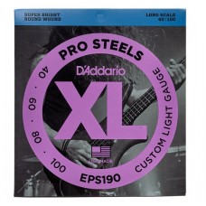 D'ADDARIO EPS190 PROSTEELS BASS CUSTOM LIGHT 40-100 струны для бас-гитары