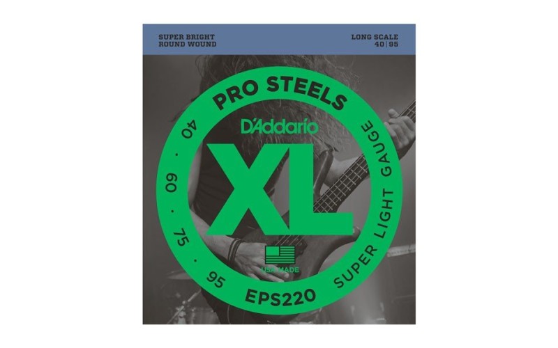 D'ADDARIO EPS220 - струны для 4х струнной бас-гитары, 40-95