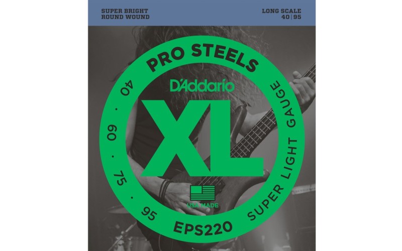 D'ADDARIO EPS220 - струны для 4х струнной бас-гитары, 40-95