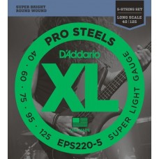 D'ADDARIO EPS220-5 - струны для 5-ти струнной бас гитары, 40-125