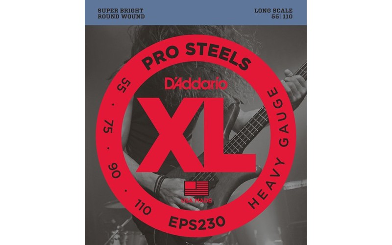 D'ADDARIO EPS230 PROSTEELS BASS HEAVY 55-110 - струны для бас-гитары