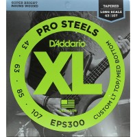 D'Addario EPS300 ProSteels Комплект струн для бас-гитары, Lt top/Med bottom, 43-107