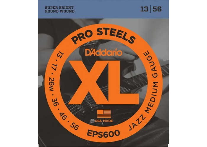 D'Addario EPS600 XL PRO STEEL Струны для электрогитары Jazz Medium 13-56