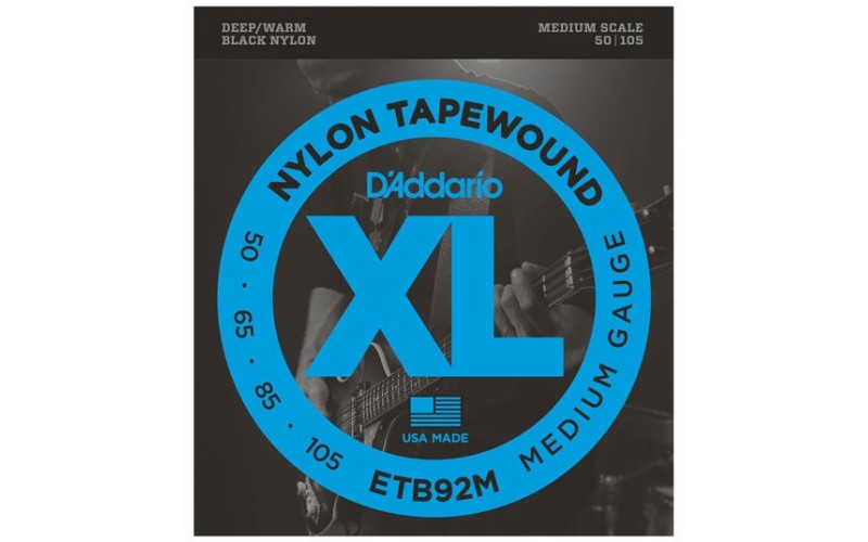 D'Addario ETB92M Tapewound Комплект струн для бас-гитары, Medium, 50-105, Medium Scale