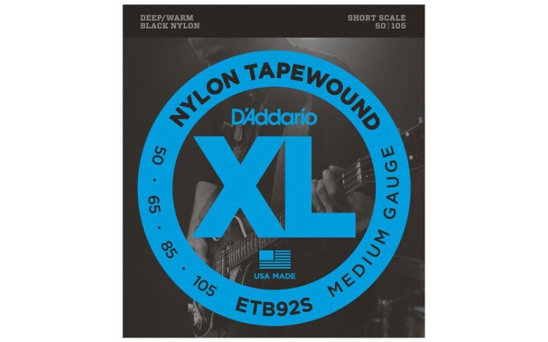 D'Addario ETB92S Tapewound Комплект струн для бас-гитары, Medium, 50-105, Short Scale