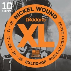 D'ADDARIO EXL110-10P 10 комплектов струн для электрогитары