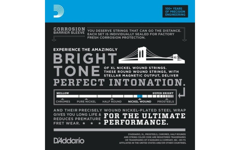 D'ADDARIO EXL110-10P 10 комплектов струн для электрогитары