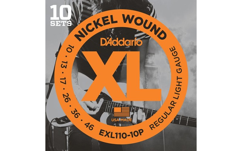 D'ADDARIO EXL110-10P 10 комплектов струн для электрогитары