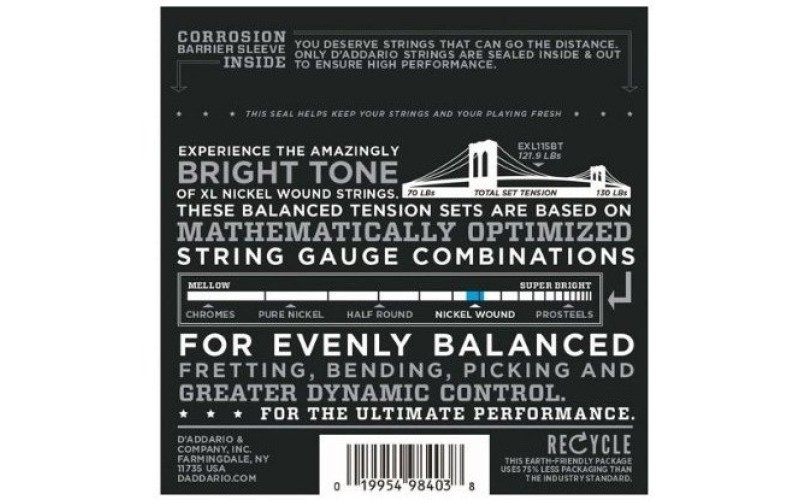 D'ADDARIO EXL115BT струны для электрогитары