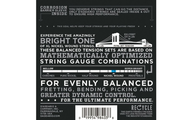 D'ADDARIO EXL115BT струны для электрогитары