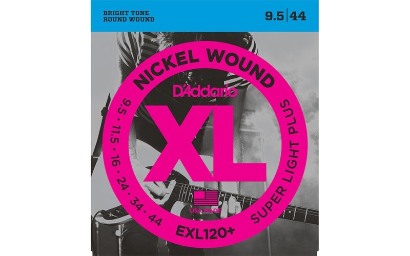 D'Addario EXL120+ Nickel Wound Комплект струн для электрогитары, Super Light Plus, 9.5-44