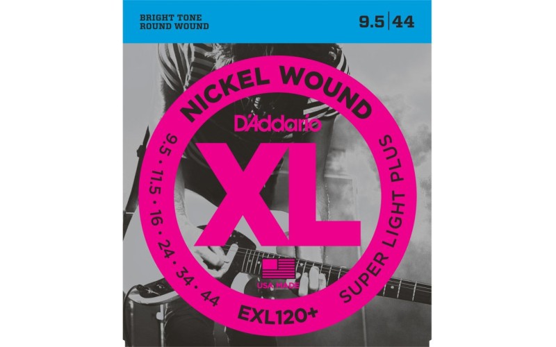 D'Addario EXL120+ Nickel Wound Комплект струн для электрогитары, Super Light Plus, 9.5-44