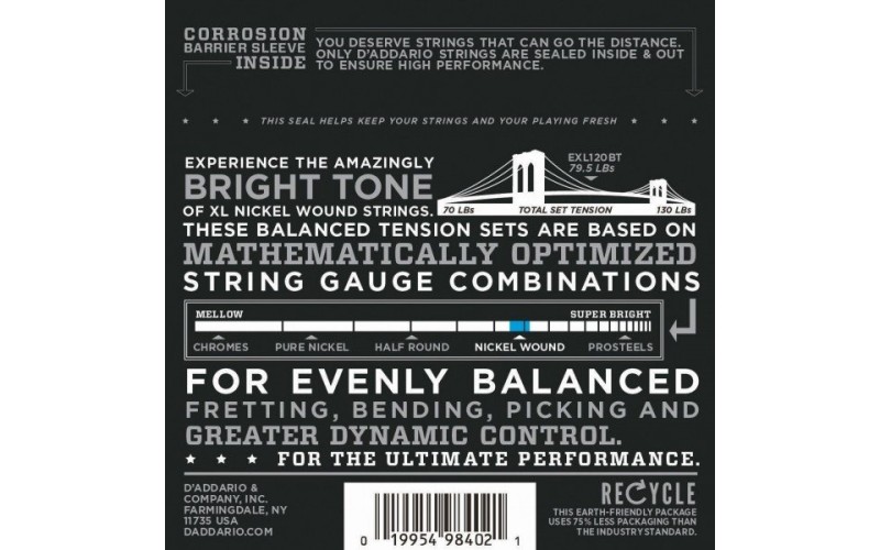 D'ADDARIO EXL120BT струны для электрогитары
