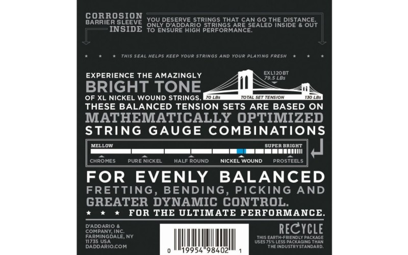 D'ADDARIO EXL120BT струны для электрогитары