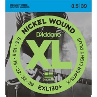 D'Addario EXL130+ Nickel Wound Комплект струн для электрогитары, Extra-Super Light Plus, 8.5-39
