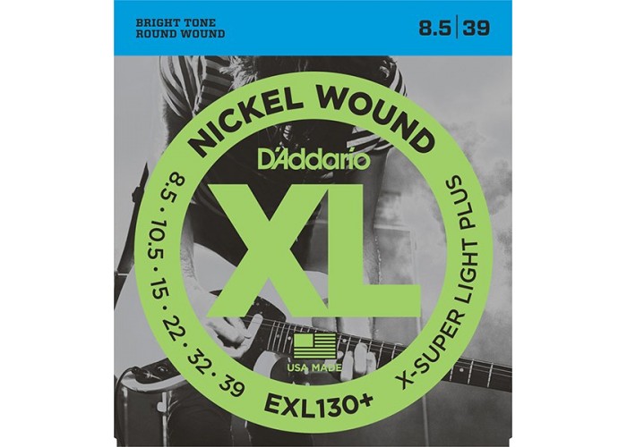 D'Addario EXL130+ Nickel Wound Комплект струн для электрогитары, Extra-Super Light Plus, 8.5-39