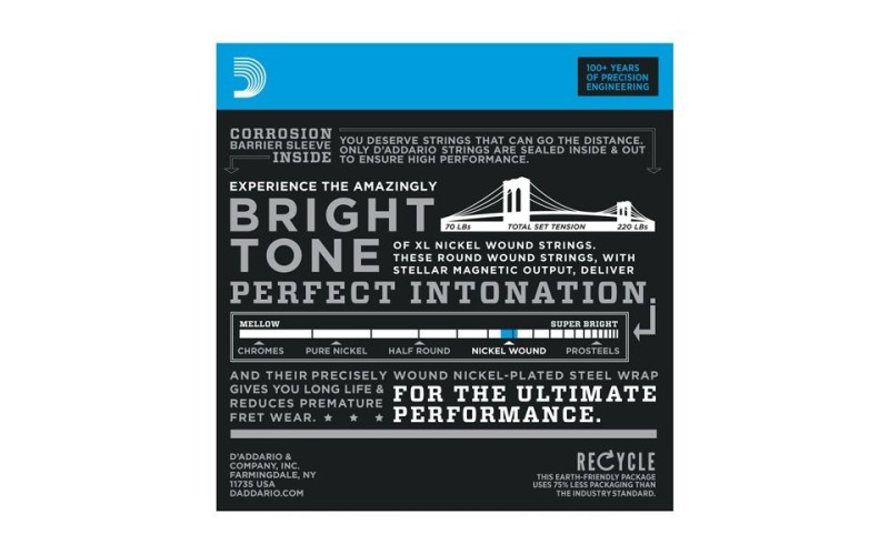 D'ADDARIO EXL140-8 комплект струн для электрогитары