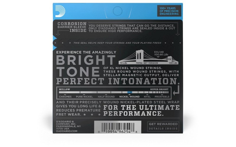 D'ADDARIO EXL148 струны для электрогитары Extra Heavy 12-60