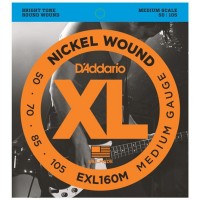 D'Addario EXL160M Nickel Wound Комплект струн для бас-гитары, Medium, 50-105, Medium Scale