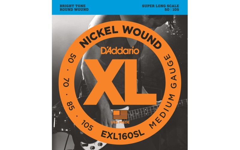 D'ADDARIO EXL160SL - струны для бас-гитары, 50-105